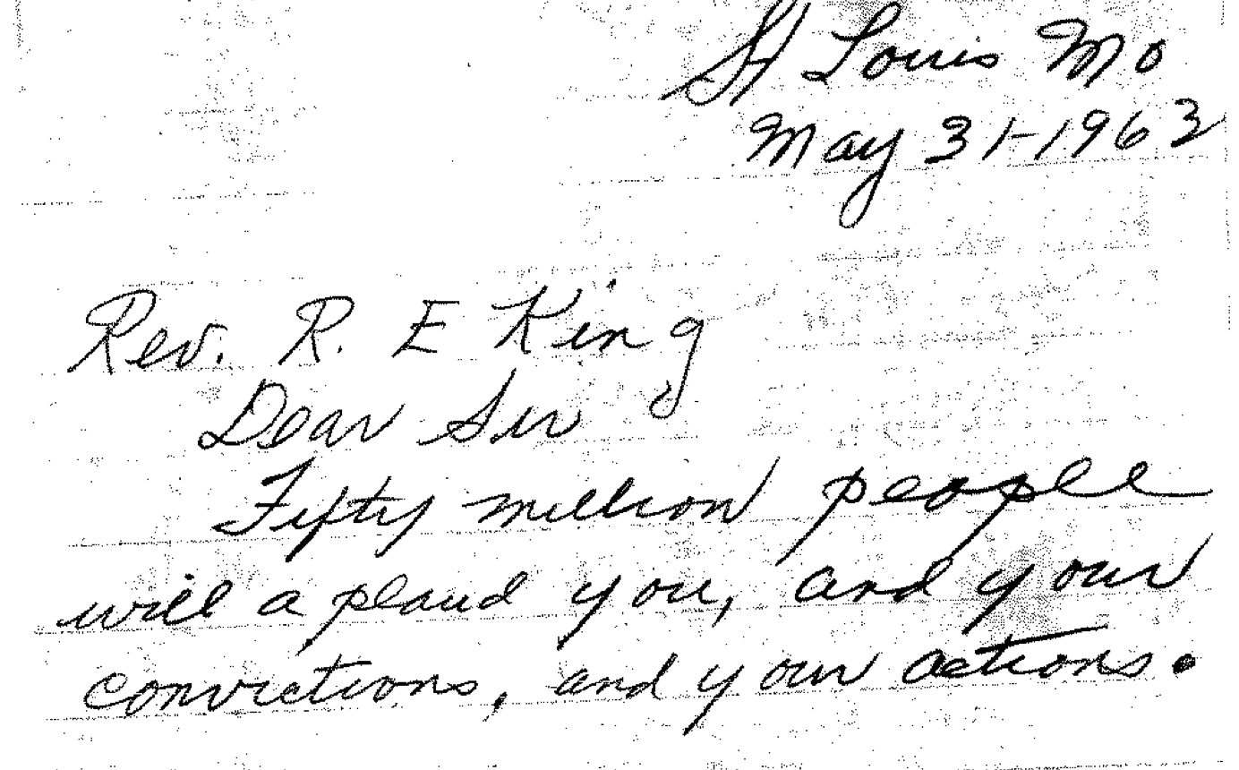 Letter from Bill Heidenry to Ed King (05/31/1963)